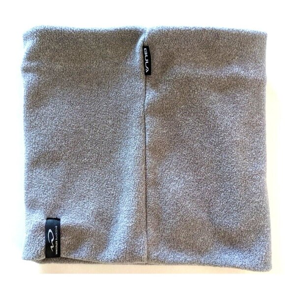Bula Neck Warmer Tube Scarf Gray Fleece Sports Double Logo OS Logo Canada - Picture 6 of 8